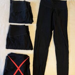 Aerie Black Leggings Stretchy Athletic Bottoms